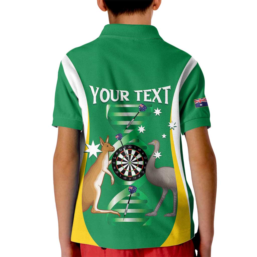 Personalised Australia Darts Kid Polo Shirt Aussie Its In My DNA National Color - Aussie Hoodie