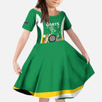 Personalised Australia Darts Kid Short Sleeve Dress Aussie Its In My DNA National Color - Aussie Hoodie
