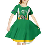 Personalised Australia Darts Kid Short Sleeve Dress Aussie Its In My DNA National Color - Aussie Hoodie