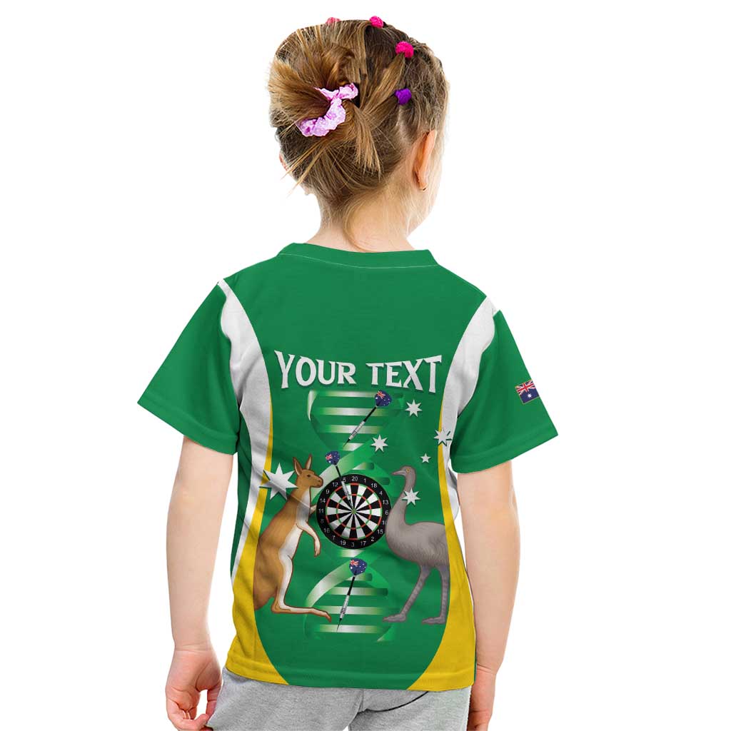 Personalised Australia Darts Kid T Shirt Aussie Its In My DNA National Color - Aussie Hoodie