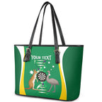Personalised Australia Darts Leather Tote Bag Aussie Its In My DNA National Color - Aussie Hoodie