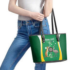 Personalised Australia Darts Leather Tote Bag Aussie Its In My DNA National Color - Aussie Hoodie