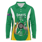 Personalised Australia Darts Long Sleeve Polo Shirt Aussie Its In My DNA National Color - Aussie Hoodie