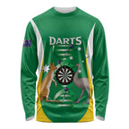 Personalised Australia Darts Long Sleeve Shirt Aussie Its In My DNA National Color - Aussie Hoodie