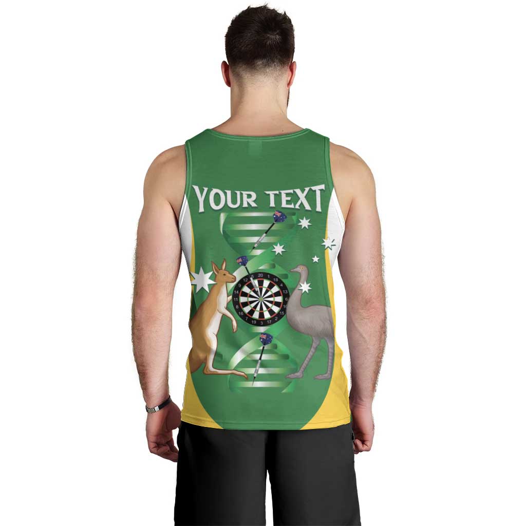 Personalised Australia Darts Men Tank Top Aussie Its In My DNA National Color - Aussie Hoodie