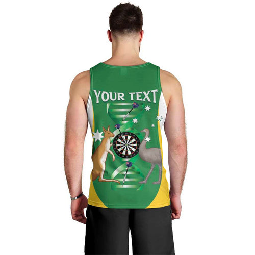 Personalised Australia Darts Men Tank Top Aussie Its In My DNA National Color - Aussie Hoodie