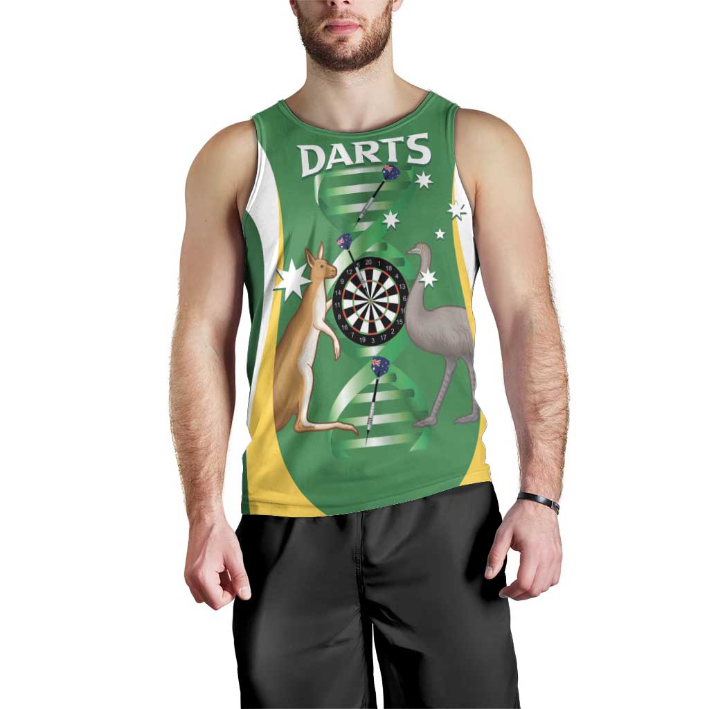 Personalised Australia Darts Men Tank Top Aussie Its In My DNA National Color - Aussie Hoodie