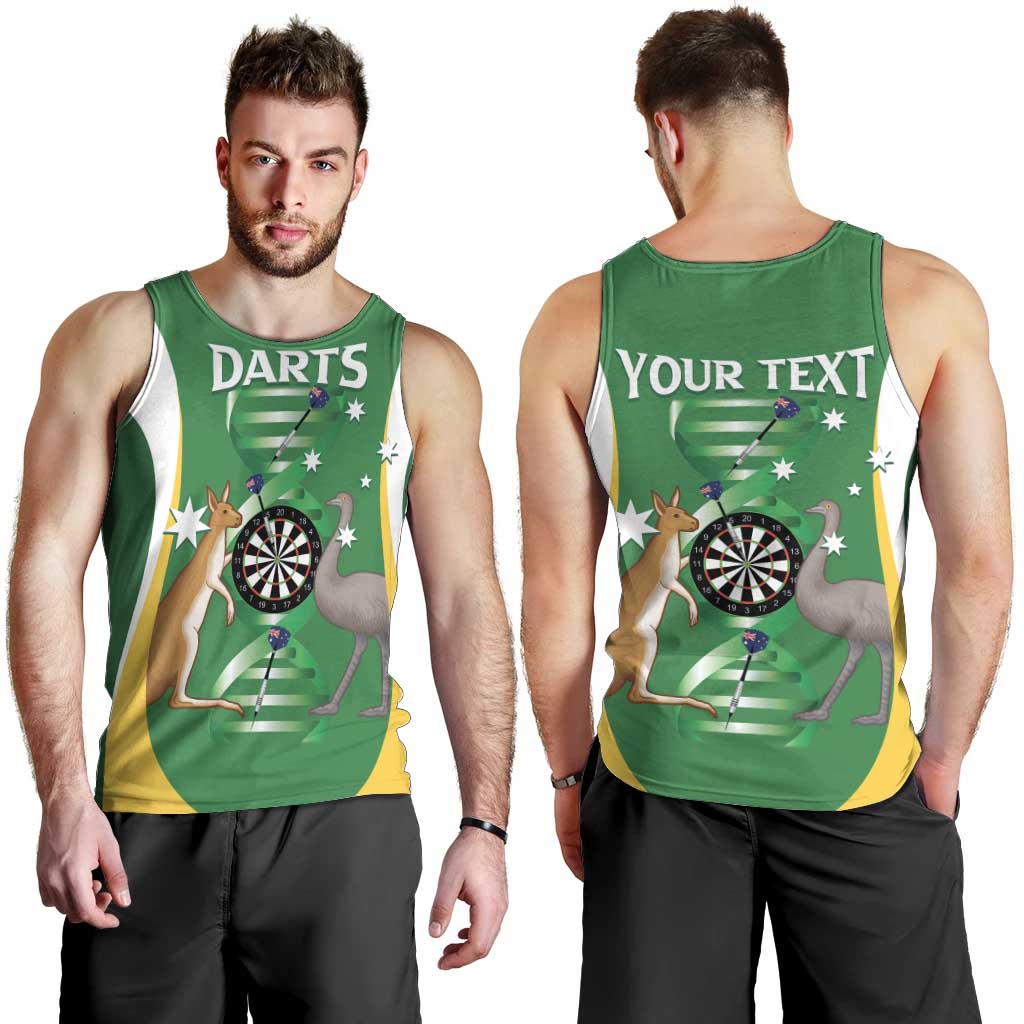 Personalised Australia Darts Men Tank Top Aussie Its In My DNA National Color - Aussie Hoodie