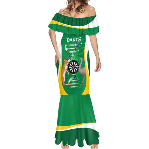 Personalised Australia Darts Mermaid Dress Aussie Its In My DNA National Color - Aussie Hoodie