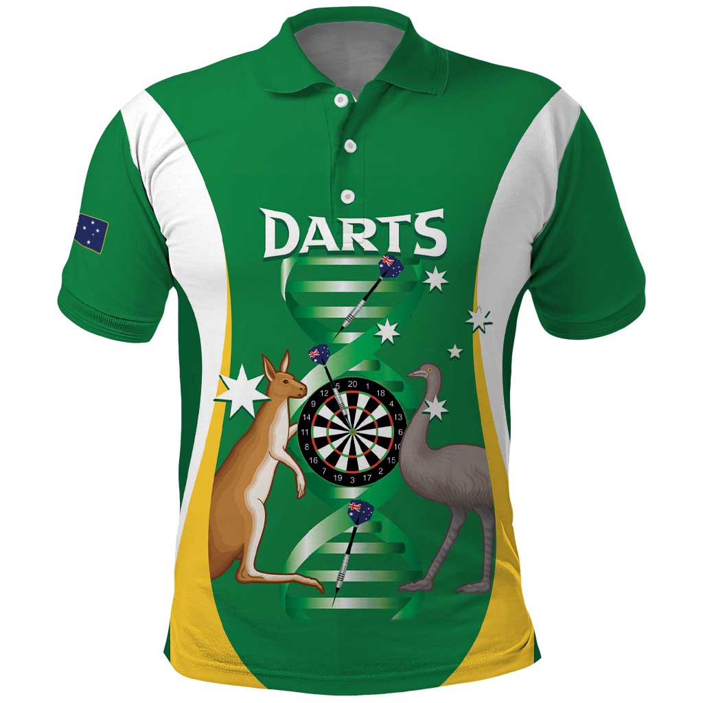 Personalised Australia Darts Polo Shirt Aussie Its In My DNA National Color - Aussie Hoodie