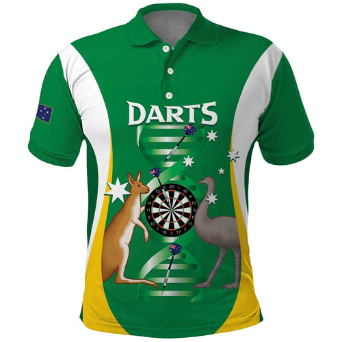Personalised Australia Darts Polo Shirt Aussie Its In My DNA National Color - Aussie Hoodie