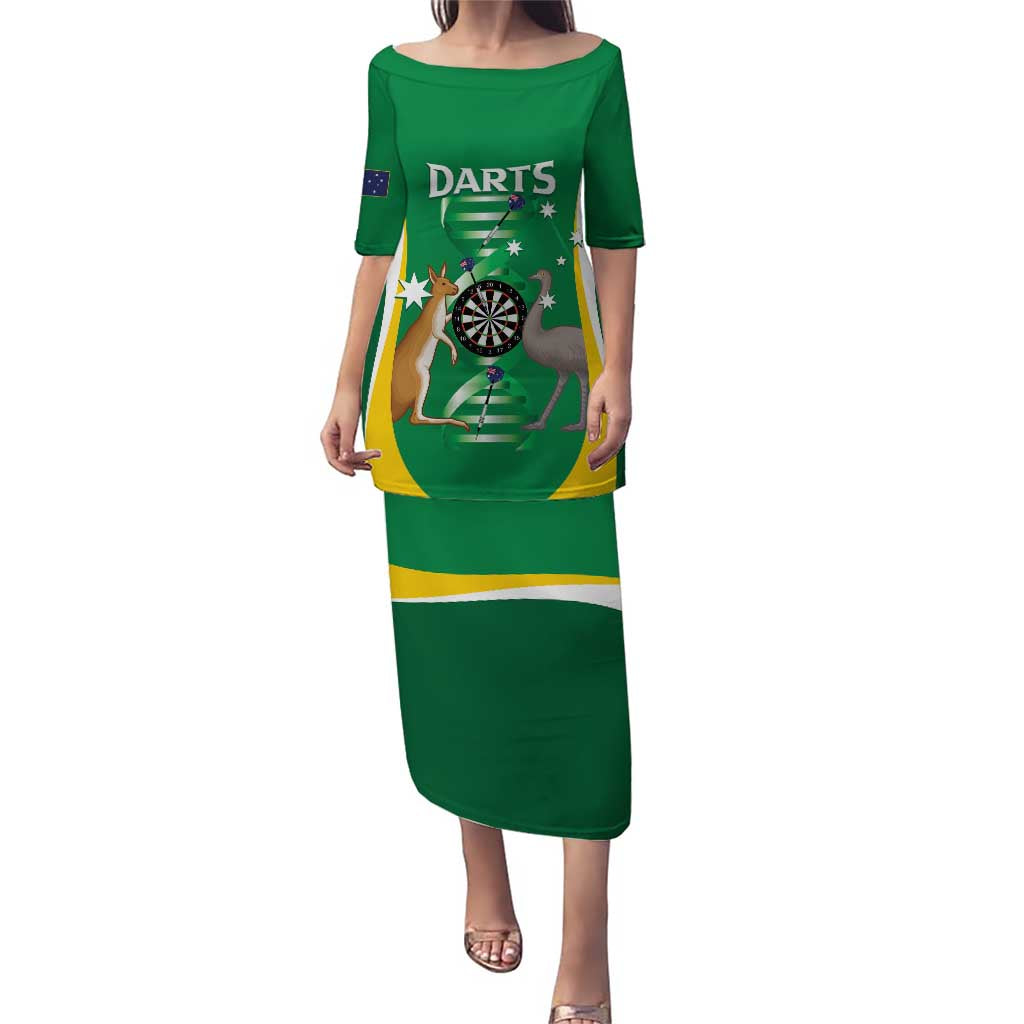 Personalised Australia Darts Puletasi Aussie Its In My DNA National Color - Aussie Hoodie