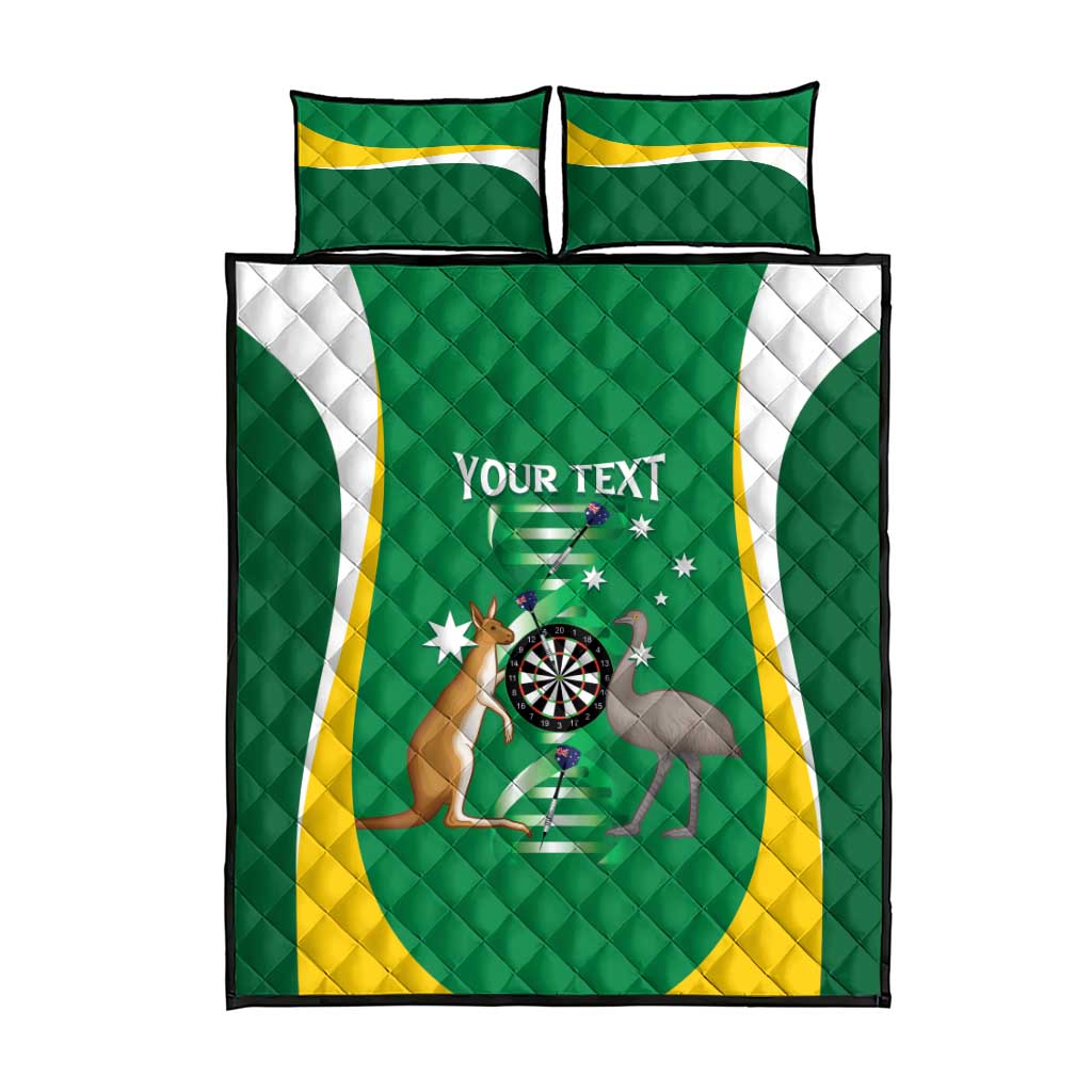 Personalised Australia Darts Quilt Bed Set Aussie Its In My DNA National Color - Aussie Hoodie