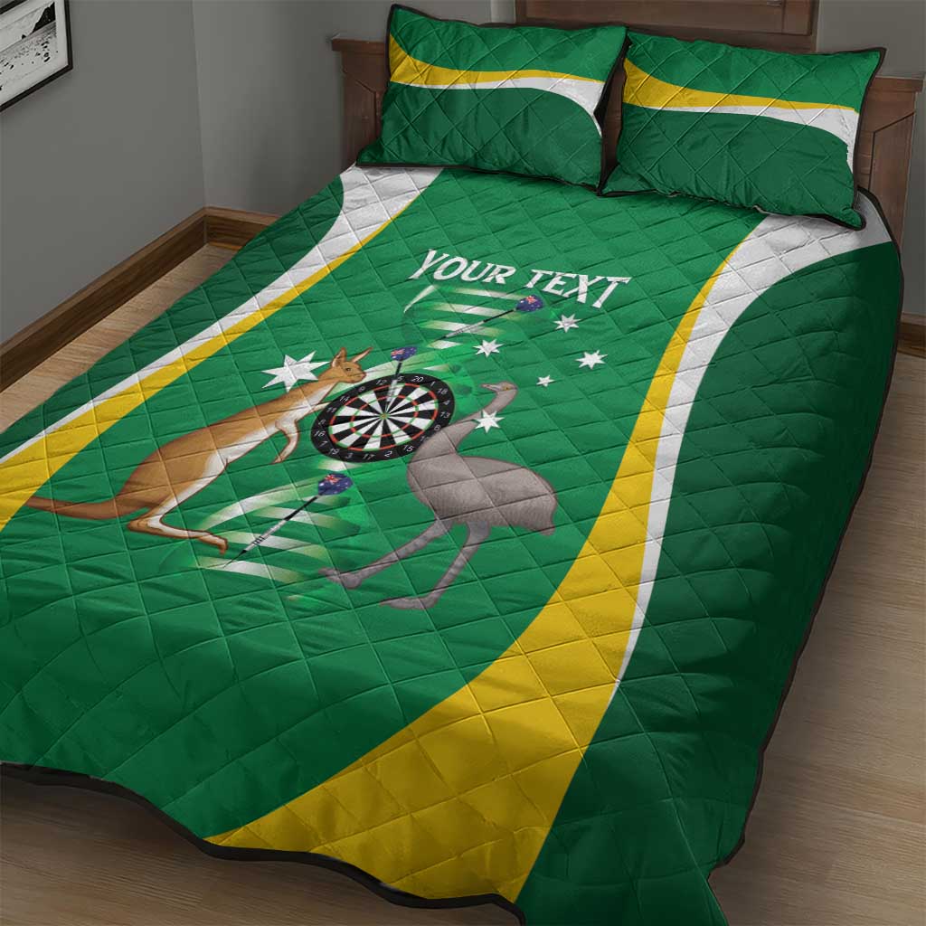 Personalised Australia Darts Quilt Bed Set Aussie Its In My DNA National Color - Aussie Hoodie