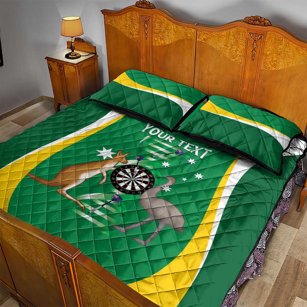 Personalised Australia Darts Quilt Bed Set Aussie Its In My DNA National Color - Aussie Hoodie