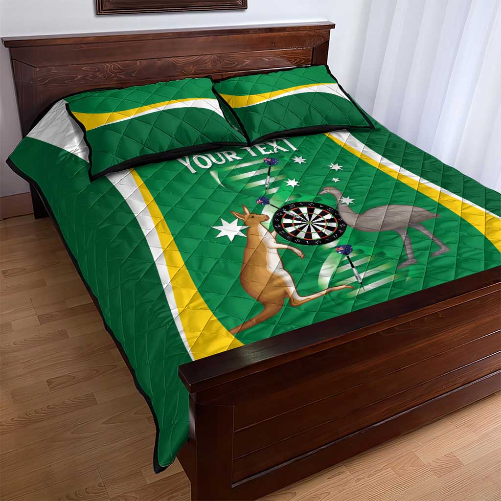 Personalised Australia Darts Quilt Bed Set Aussie Its In My DNA National Color - Aussie Hoodie