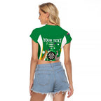 Personalised Australia Darts Raglan Cropped T Shirt Aussie Its In My DNA National Color - Aussie Hoodie