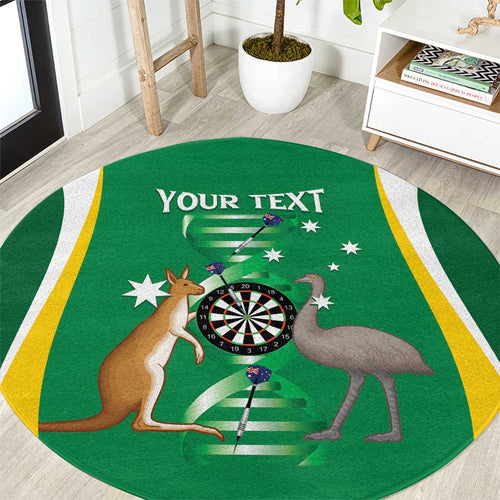 Personalised Australia Darts Round Carpet Aussie Its In My DNA National Color - Aussie Hoodie