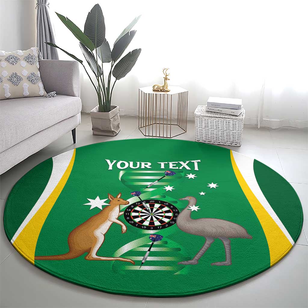 Personalised Australia Darts Round Carpet Aussie Its In My DNA National Color - Aussie Hoodie