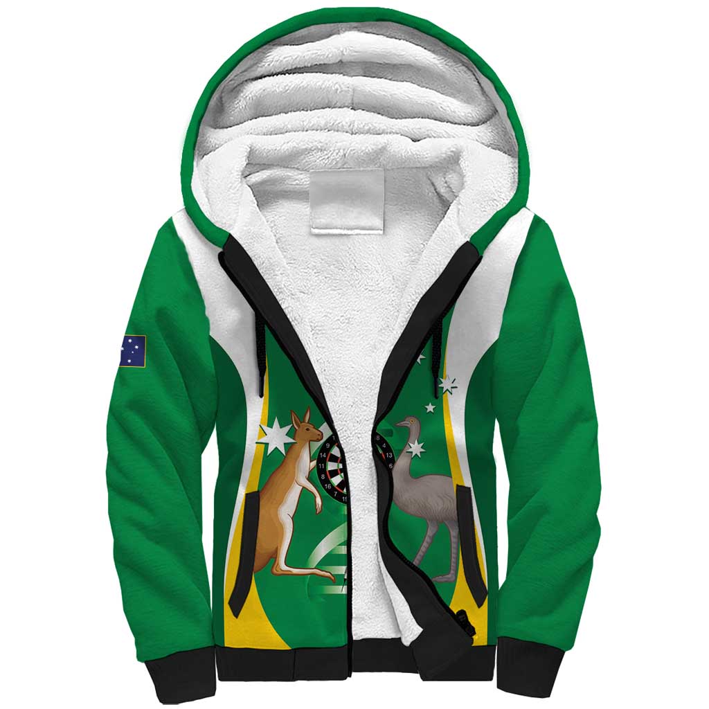 Personalised Australia Darts Sherpa Hoodie Aussie Its In My DNA National Color - Aussie Hoodie