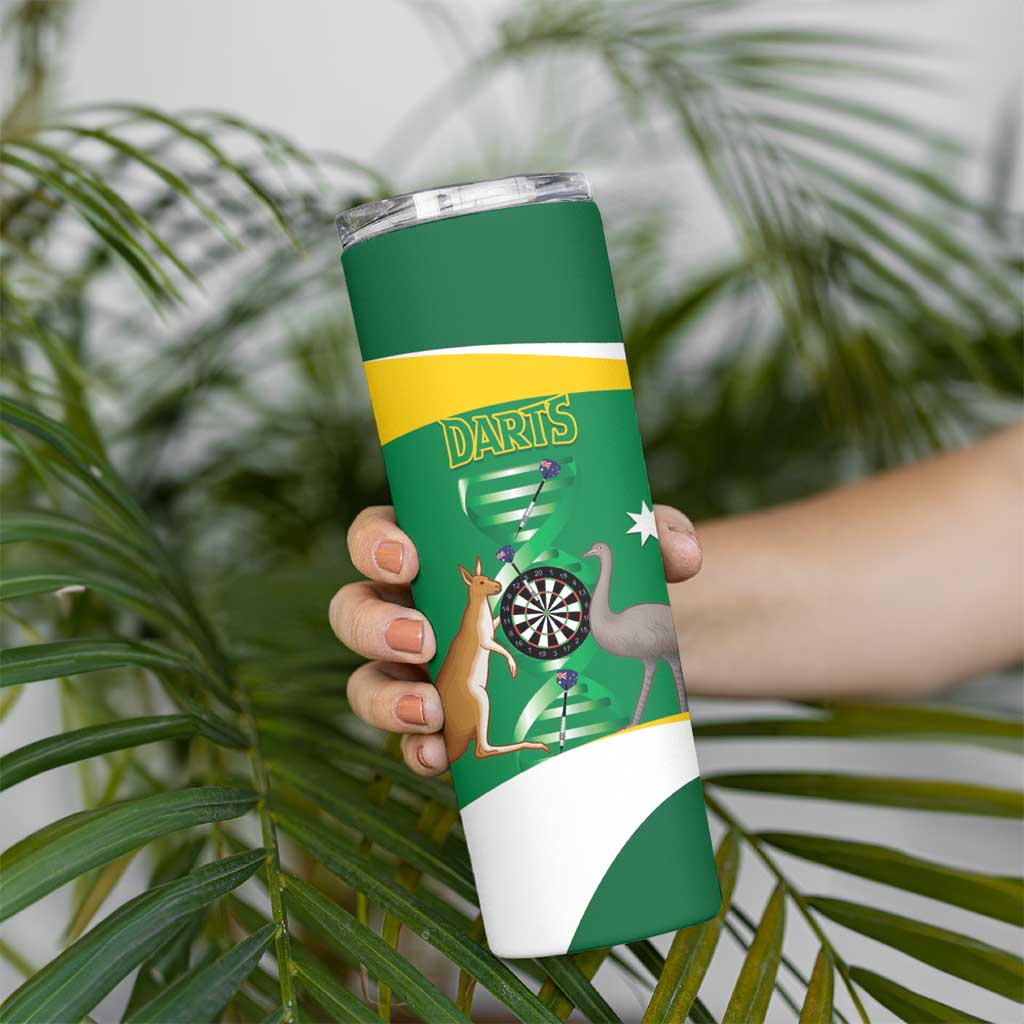 Personalised Australia Darts Skinny Tumbler Aussie Its In My DNA National Color - Aussie Hoodie