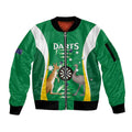 Personalised Australia Darts Sleeve Zip Bomber Jacket Aussie Its In My DNA National Color - Aussie Hoodie