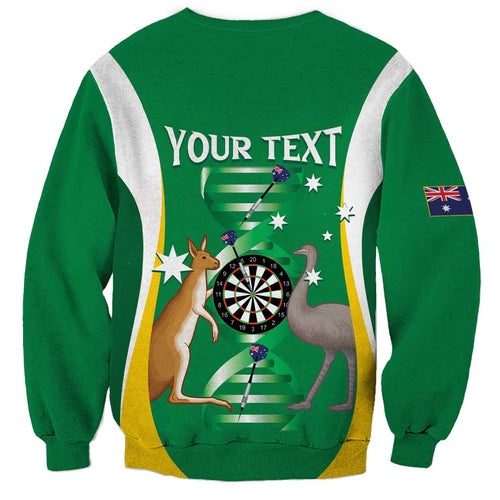 Personalised Australia Darts Sweatshirt Aussie Its In My DNA National Color - Aussie Hoodie