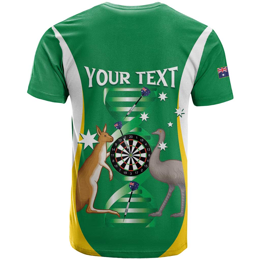 Personalised Australia Darts T Shirt Aussie Its In My DNA National Color - Aussie Hoodie
