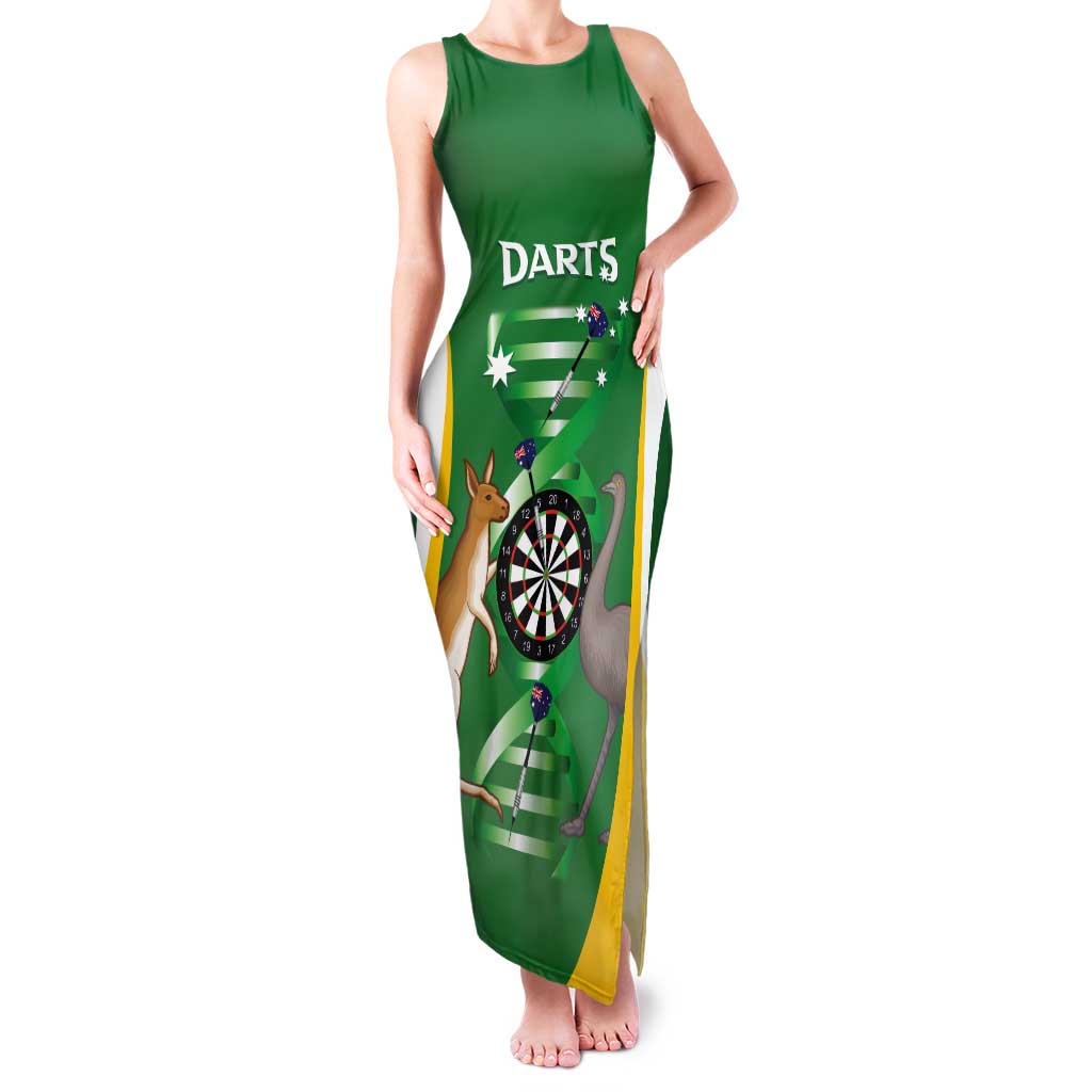Personalised Australia Darts Tank Maxi Dress Aussie Its In My DNA National Color - Aussie Hoodie