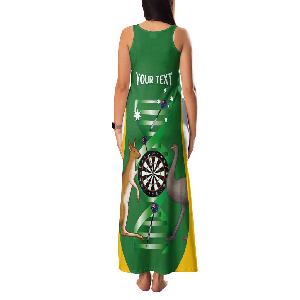 Personalised Australia Darts Tank Maxi Dress Aussie Its In My DNA National Color - Aussie Hoodie