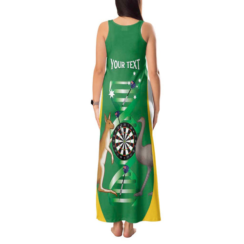 Personalised Australia Darts Tank Maxi Dress Aussie Its In My DNA National Color - Aussie Hoodie