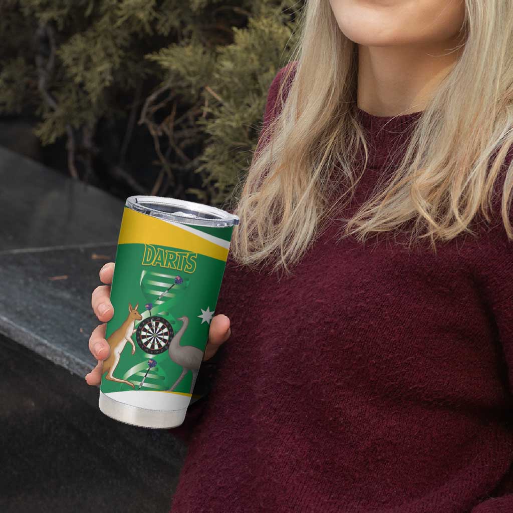 Personalised Australia Darts Tumbler Cup Aussie Its In My DNA National Color - Aussie Hoodie