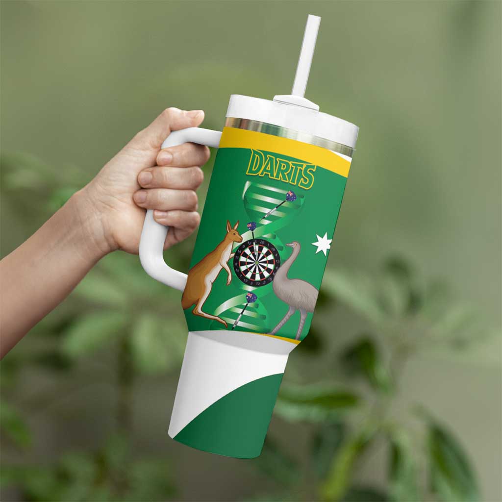 Personalised Australia Darts Tumbler With Handle Aussie Its In My DNA National Color - Aussie Hoodie