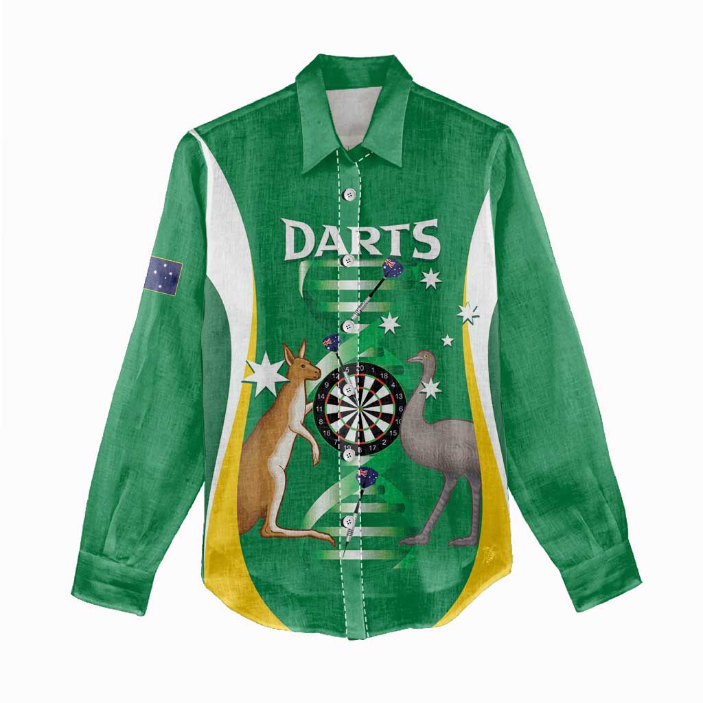 Personalised Australia Darts Women Casual Shirt Aussie Its In My DNA National Color - Aussie Hoodie
