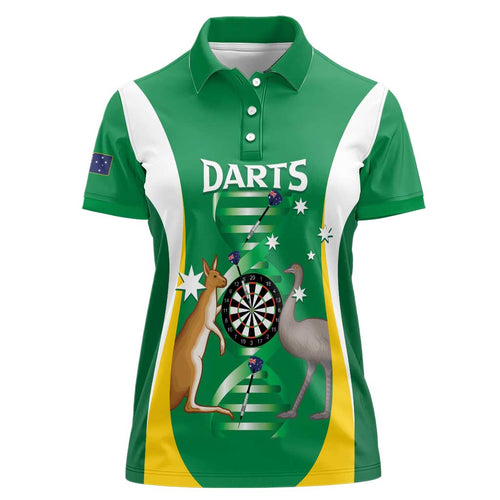 Personalised Australia Darts Women Polo Shirt Aussie Its In My DNA National Color - Aussie Hoodie