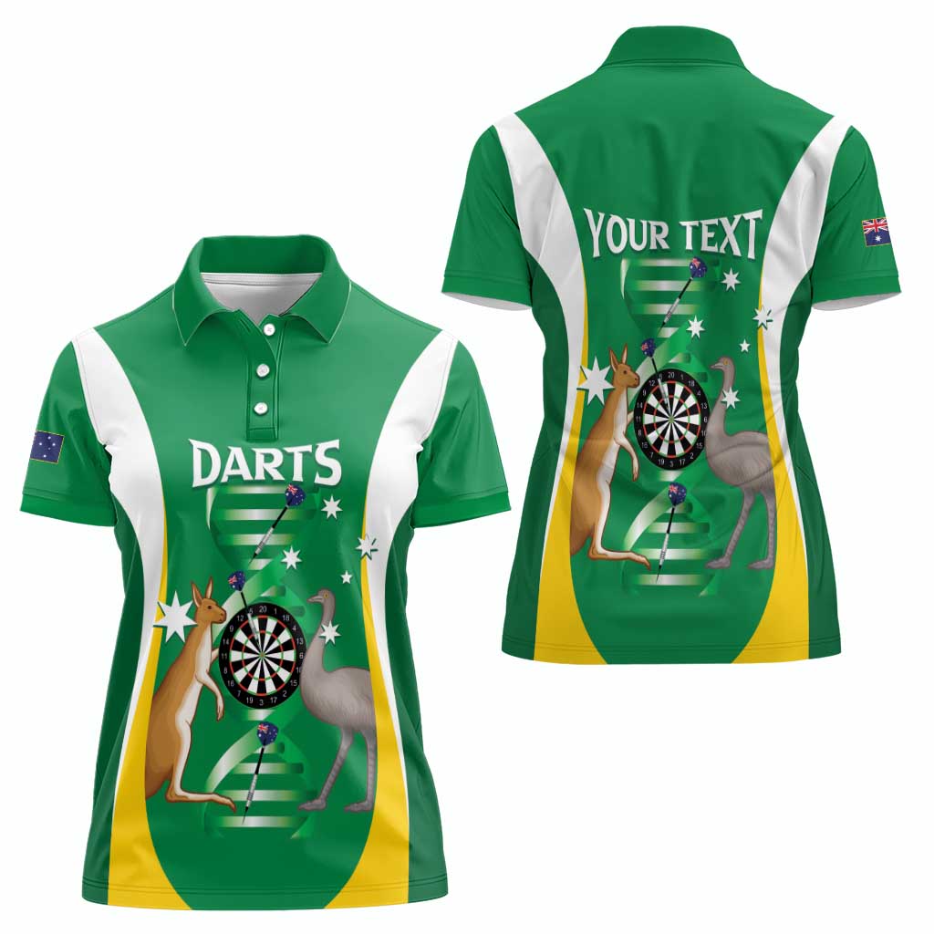 Personalised Australia Darts Women Polo Shirt Aussie Its In My DNA National Color - Aussie Hoodie