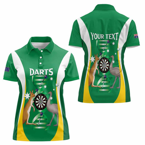 Personalised Australia Darts Women Polo Shirt Aussie Its In My DNA National Color - Aussie Hoodie