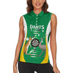 Personalised Australia Darts Women Sleeveless Polo Shirt Aussie Its In My DNA National Color - Aussie Hoodie