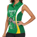 Personalised Australia Darts Women Sleeveless Polo Shirt Aussie Its In My DNA National Color - Aussie Hoodie
