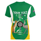Personalised Australia Darts Women V-Neck T-Shirt Aussie Its In My DNA National Color - Aussie Hoodie