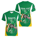 Personalised Australia Darts Women V-Neck T-Shirt Aussie Its In My DNA National Color - Aussie Hoodie