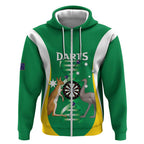 Personalised Australia Darts Zip Hoodie Aussie Its In My DNA National Color - Aussie Hoodie