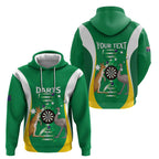 Personalised Australia Darts Zip Hoodie Aussie Its In My DNA National Color - Aussie Hoodie