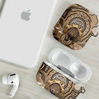 Personalised Australia Wombat AirPods Case Aussie Map Indigenous Art