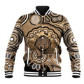 Personalised Australia Wombat Baseball Jacket Aussie Map Indigenous Art
