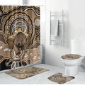 Personalised Australia Wombat Bathroom Set Aussie Map Indigenous Art