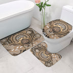 Personalised Australia Wombat Bathroom Set Aussie Map Indigenous Art