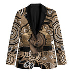 Personalised Australia Wombat Blazer Aussie Map Indigenous Art