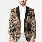 Personalised Australia Wombat Blazer Aussie Map Indigenous Art
