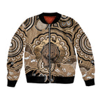 Personalised Australia Wombat Bomber Jacket Aussie Map Indigenous Art